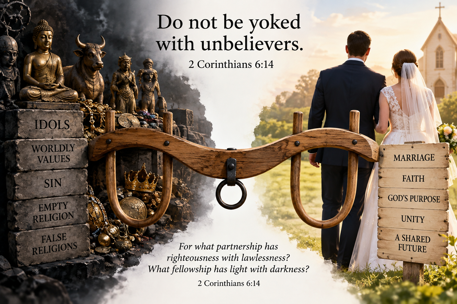 do not be yoked with unbelievers – 2 Cor 6:14 do not be yoked with unbelievers - 2 Cor 6:14