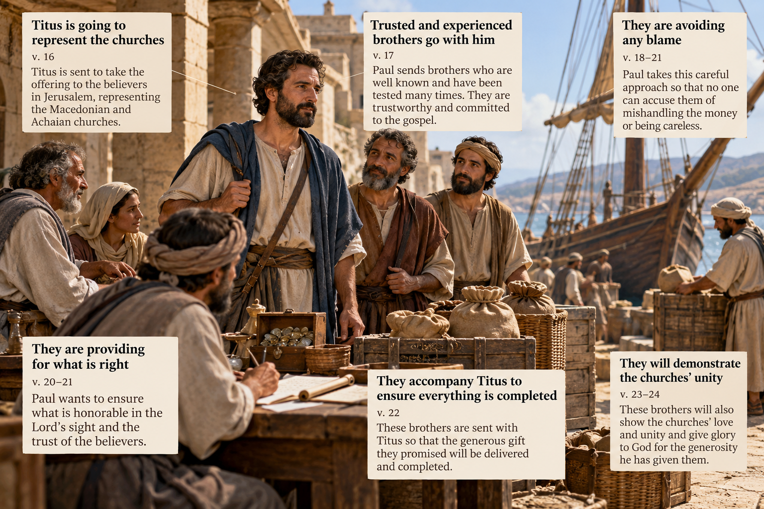 taking an offering - 2 Cor 8:16-24